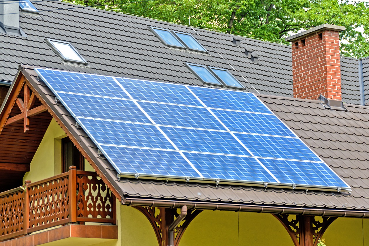 solar panels installed on the roof of a house