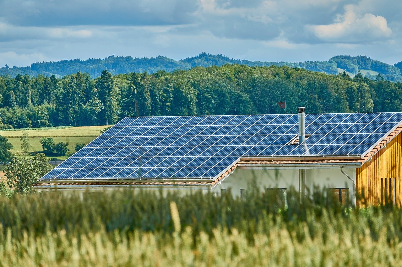 solar panels installed on the roof of a house